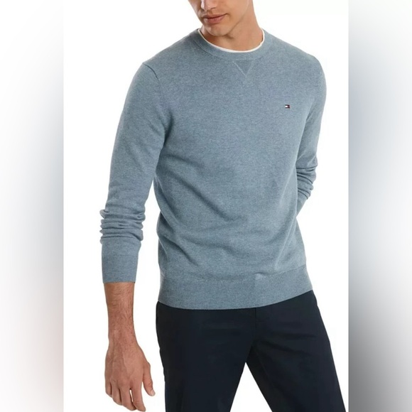 Tommy Hilfiger Other - 🚹 Tommy Hilfiger signature solid crewneck blue Pima cotton sweater